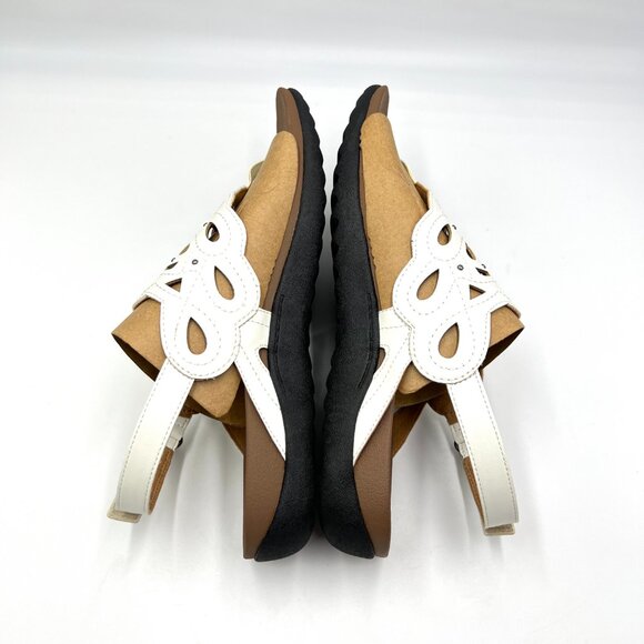 Rockport Womens‎ Size 8 Ridge Sling White Vegan Leather Sandals Shoes - Picture 8 of 12